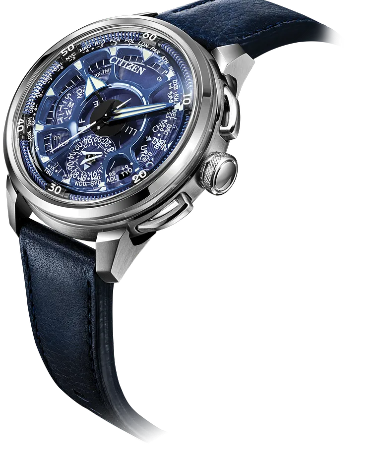 Satellite Wave F900 Blue Dial Leather Strap CC7000-01L | CITIZEN Satellite Wave F900 Blue Dial Leather Strap CC7000-01L | CITIZEN